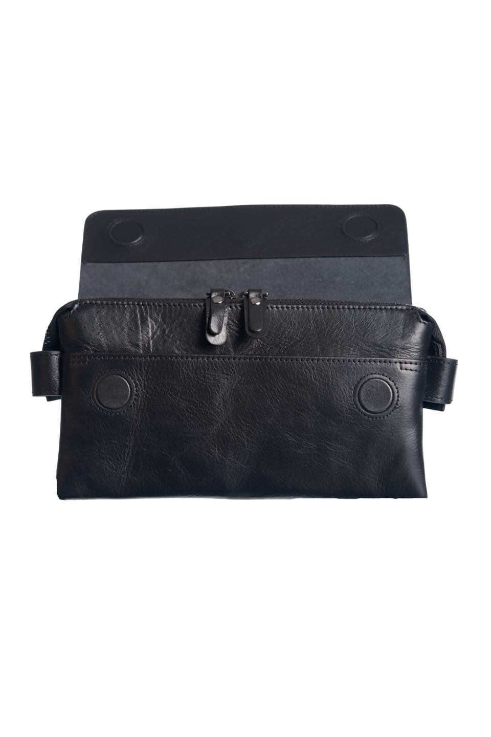 CRASH SİYAH HAKİKİ DERİ EL ÇANTASI