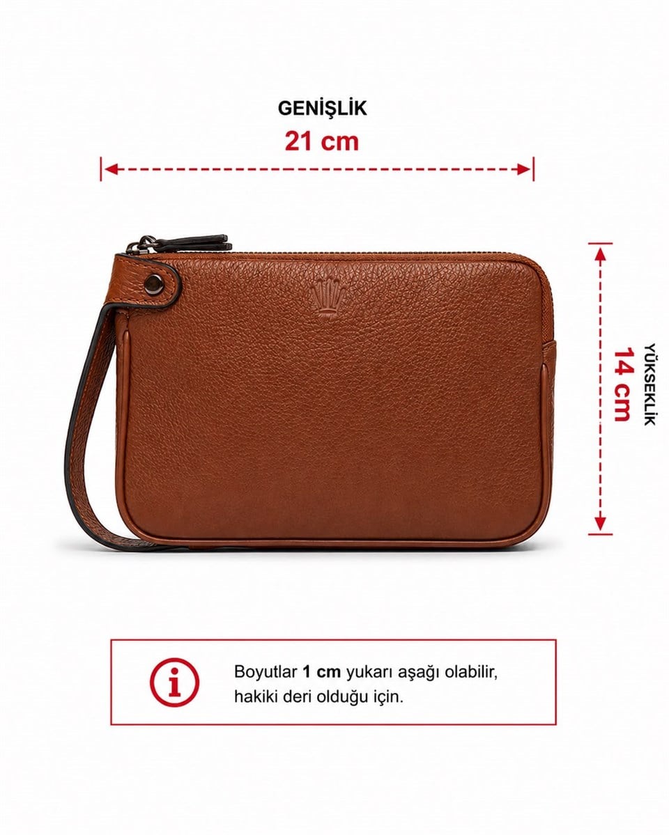 DOUBLE TABA HAKİKİ DERİ EL ÇANTASI