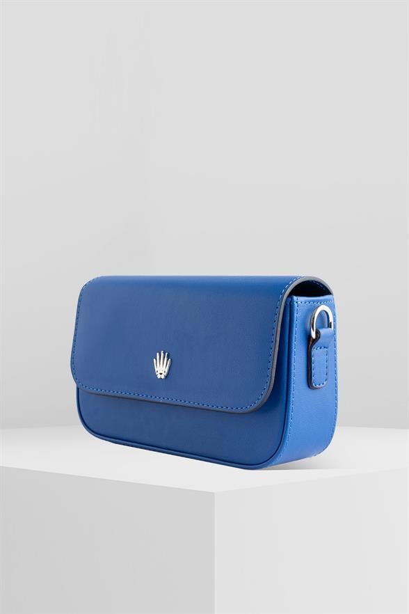 FLAP BLUE UNISEX HAND BAG