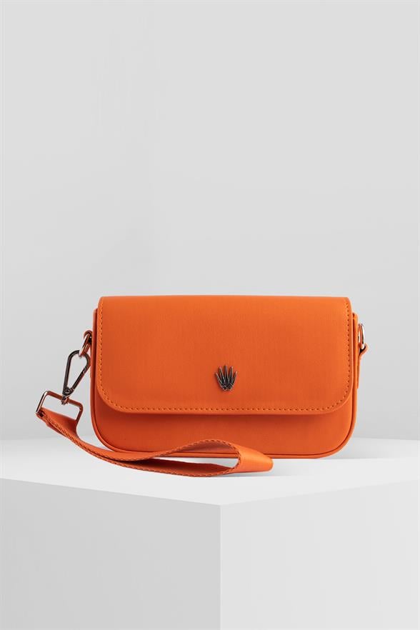 FLAP ORANGE UNISEX HAND BAG