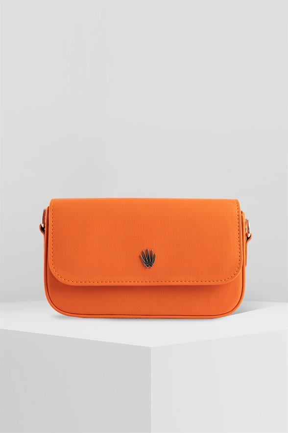FLAP ORANGE UNISEX HAND BAG