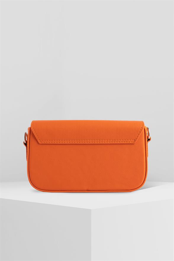 FLAP ORANGE UNISEX HAND BAG