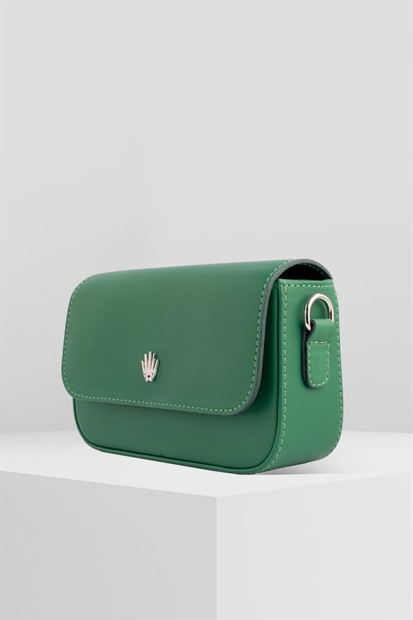 FLAP GREEN UNISEX HAND BAG