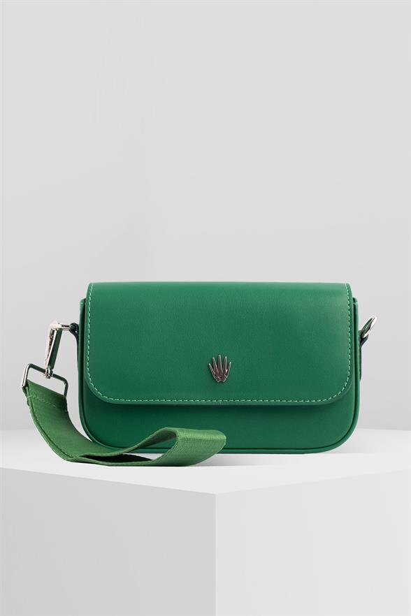 FLAP GREEN UNISEX HAND BAG
