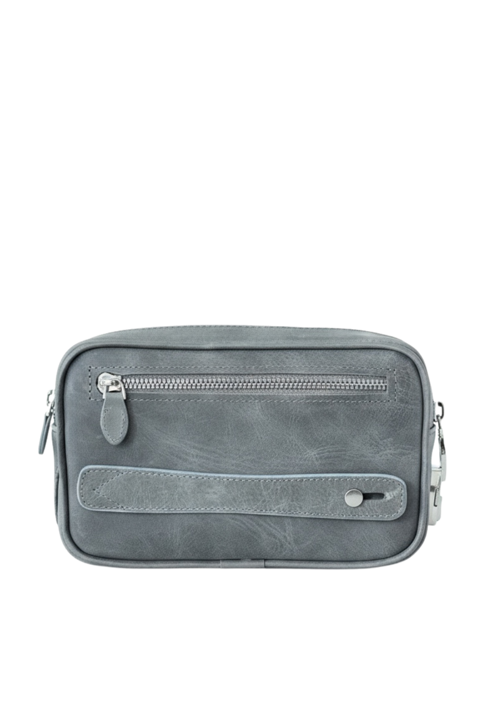 FOREST CRAZY GRİ ŞİFRELİ HAKİKİ DERİ EL ÇANTASI