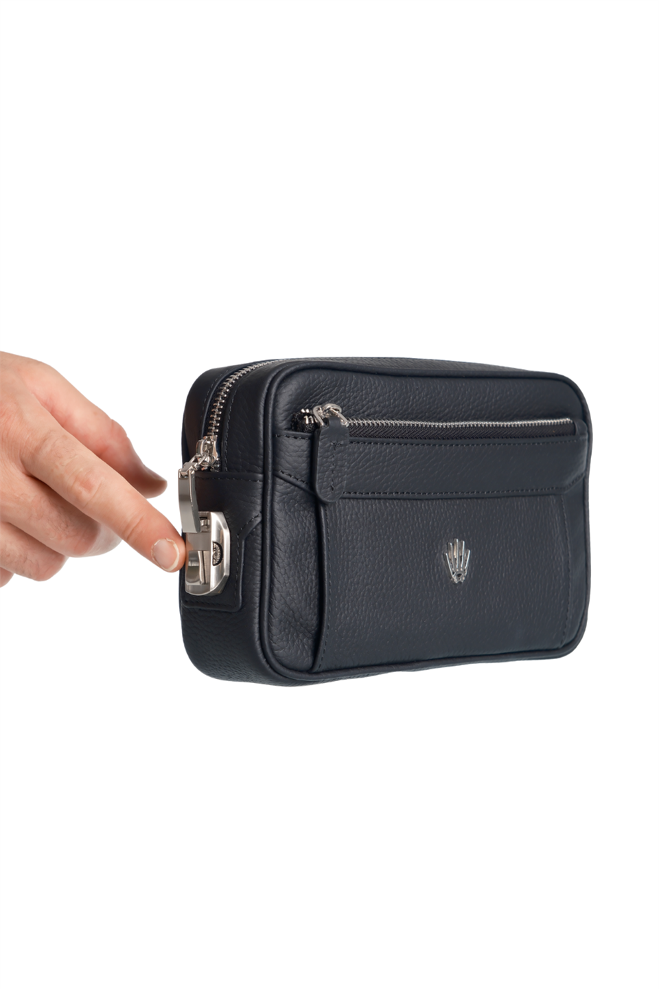 FOREST SİYAH ŞİFRELİ HAKİKİ DERİ EL ÇANTASI