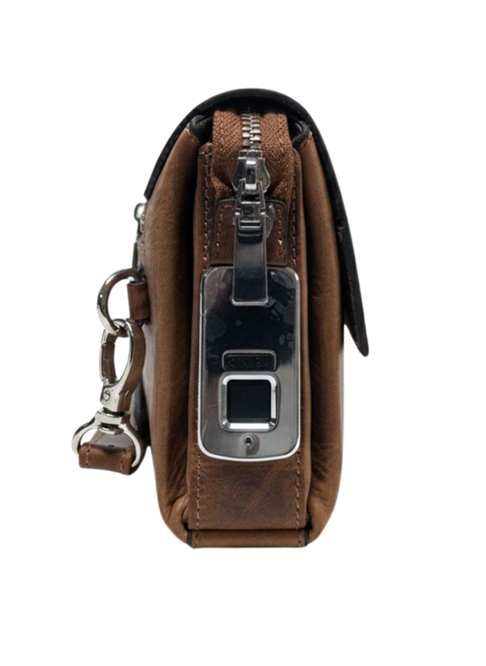 Logic Clucth  Crazy Taba Parmak İzi Kilitli Hakiki Deri El Çantası