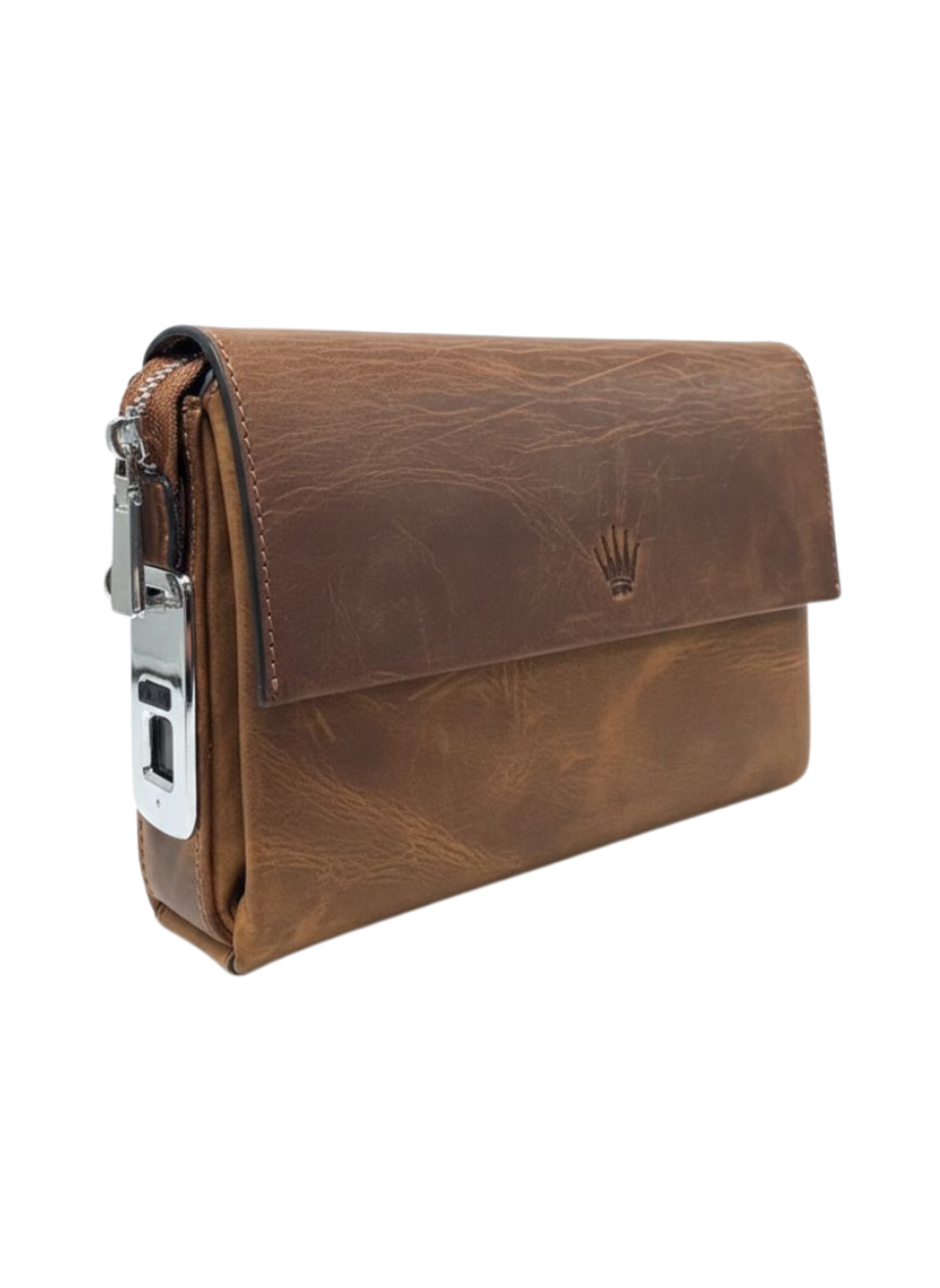 Logic Clucth  Crazy Taba Parmak İzi Kilitli Hakiki Deri El Çantası