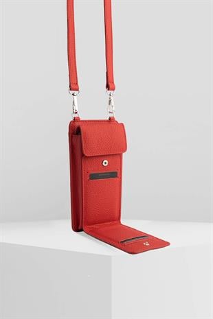 LUISA RED HANGING PHONE BAG