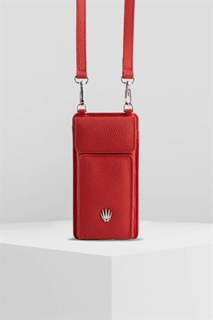 LUISA RED HANGING PHONE BAG