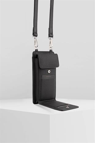 LUISA BLACK HANGING PHONE BAG