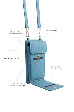 LUISA TURKUAZ HANGING PHONE BAG