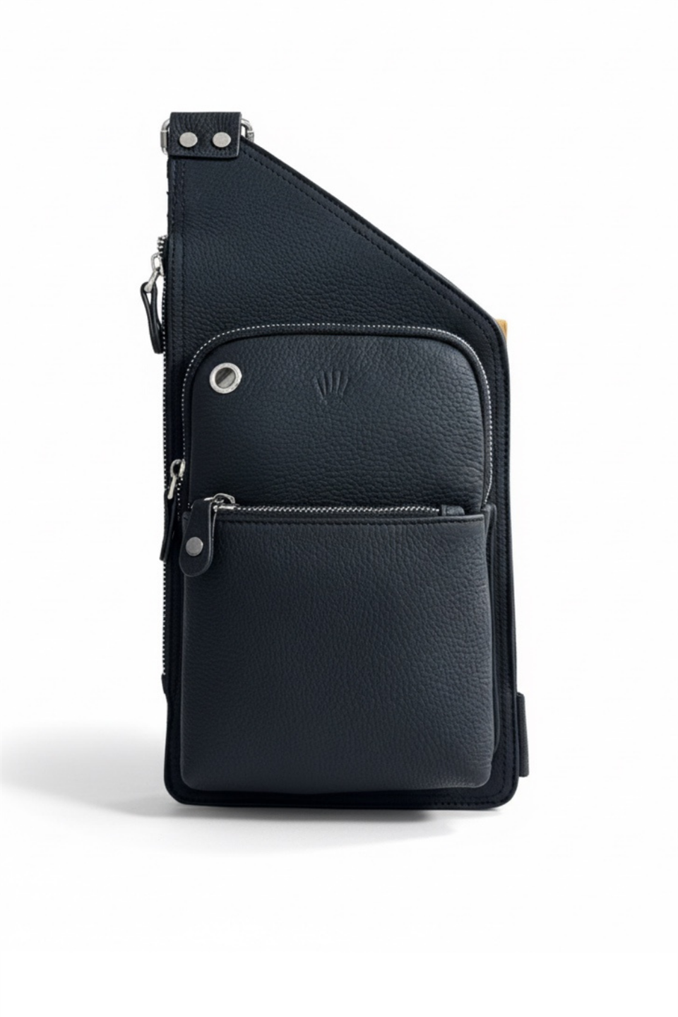 Rust Bag Siyah Çapraz Hakiki Deri Çanta