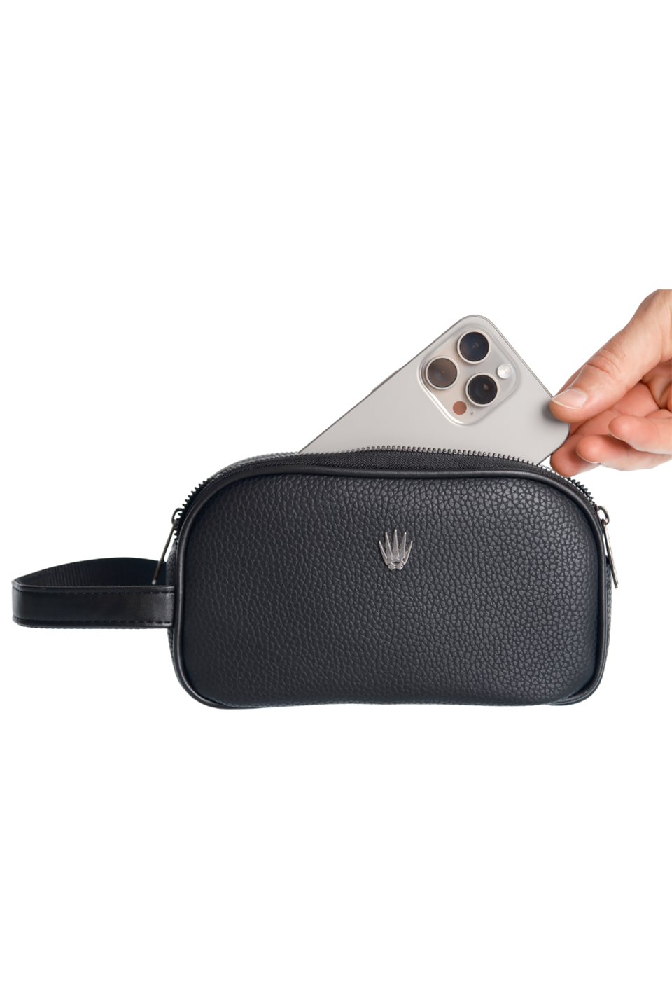 Valetta Siyah İthal Vegan Deri El Çantası