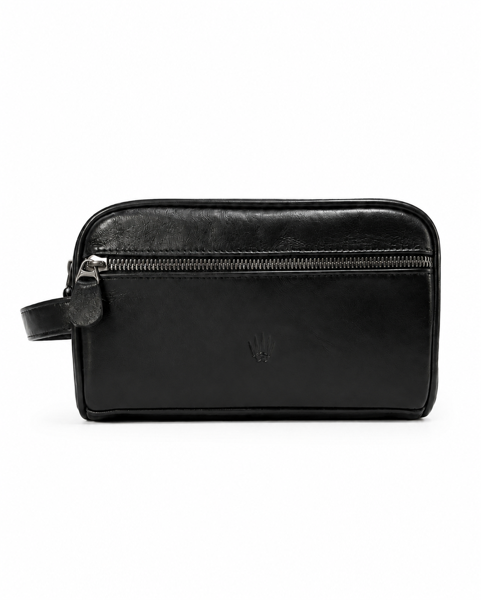 VEREV BLACK GENUINE LEATHER HAND BAG