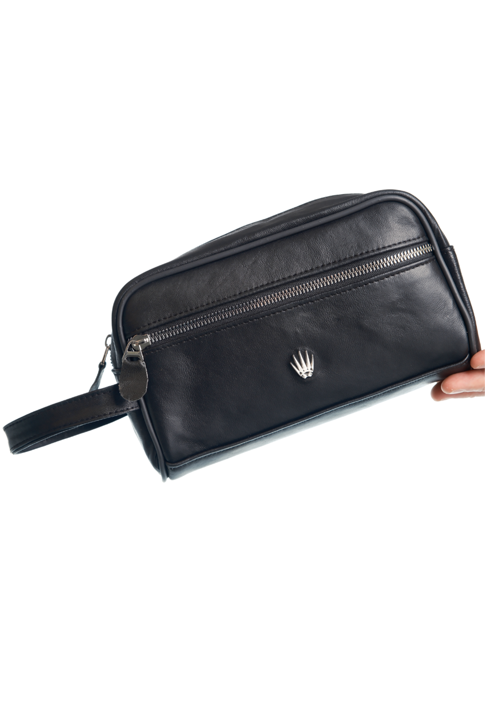VEREV BLACK GENUINE LEATHER HAND BAG