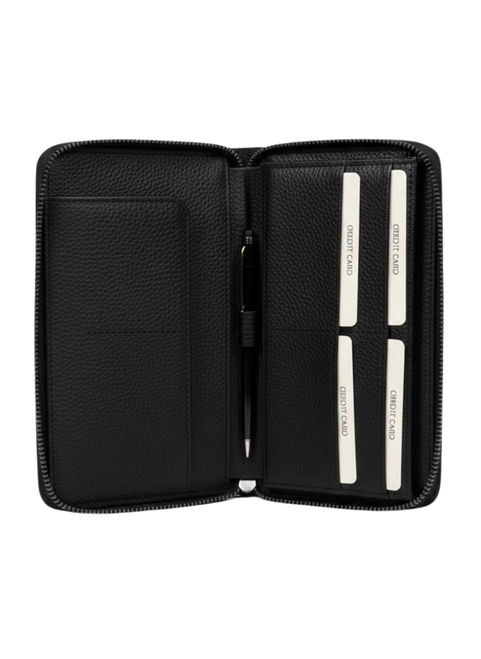 WIZARD DESENLİ SİYAH HAKİKİ DERİ EL ÇANTASI