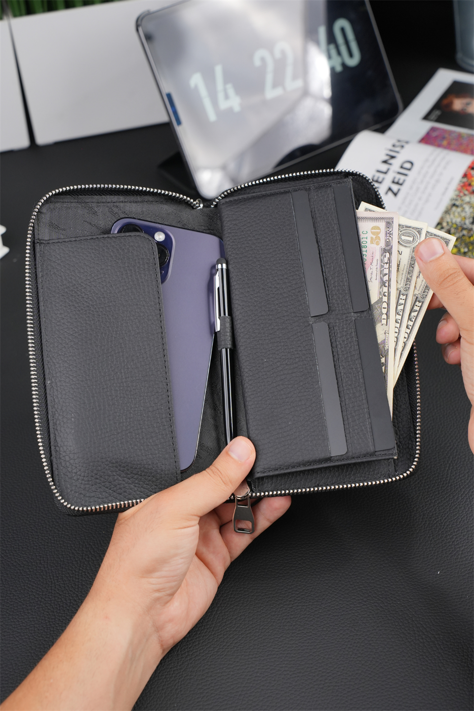 WIZARD BLACK HAKİKİ DERİ EL ÇANTASI