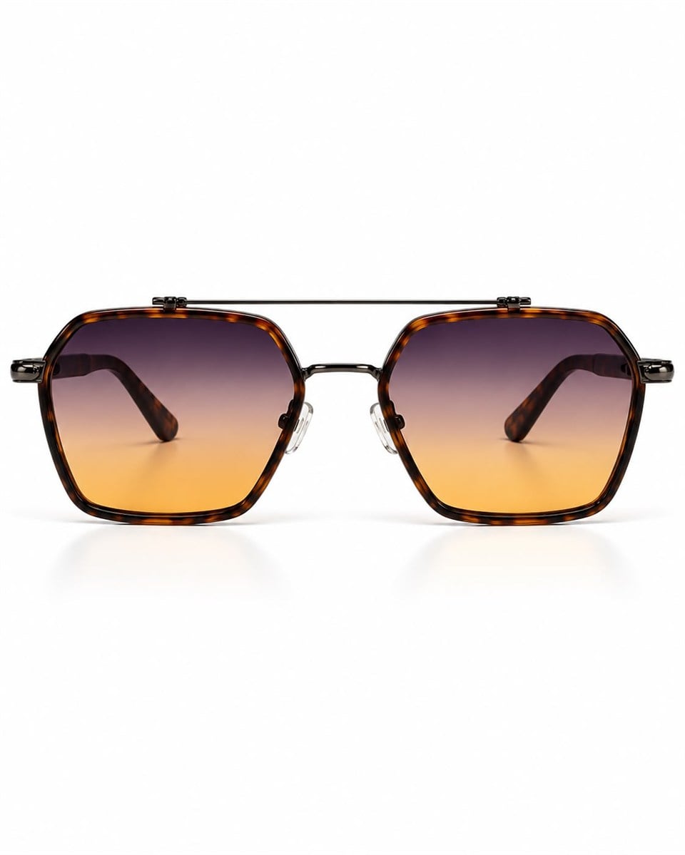 Royal Eyewear RE0039 Metalik Leopar Güneş Gözlüğü