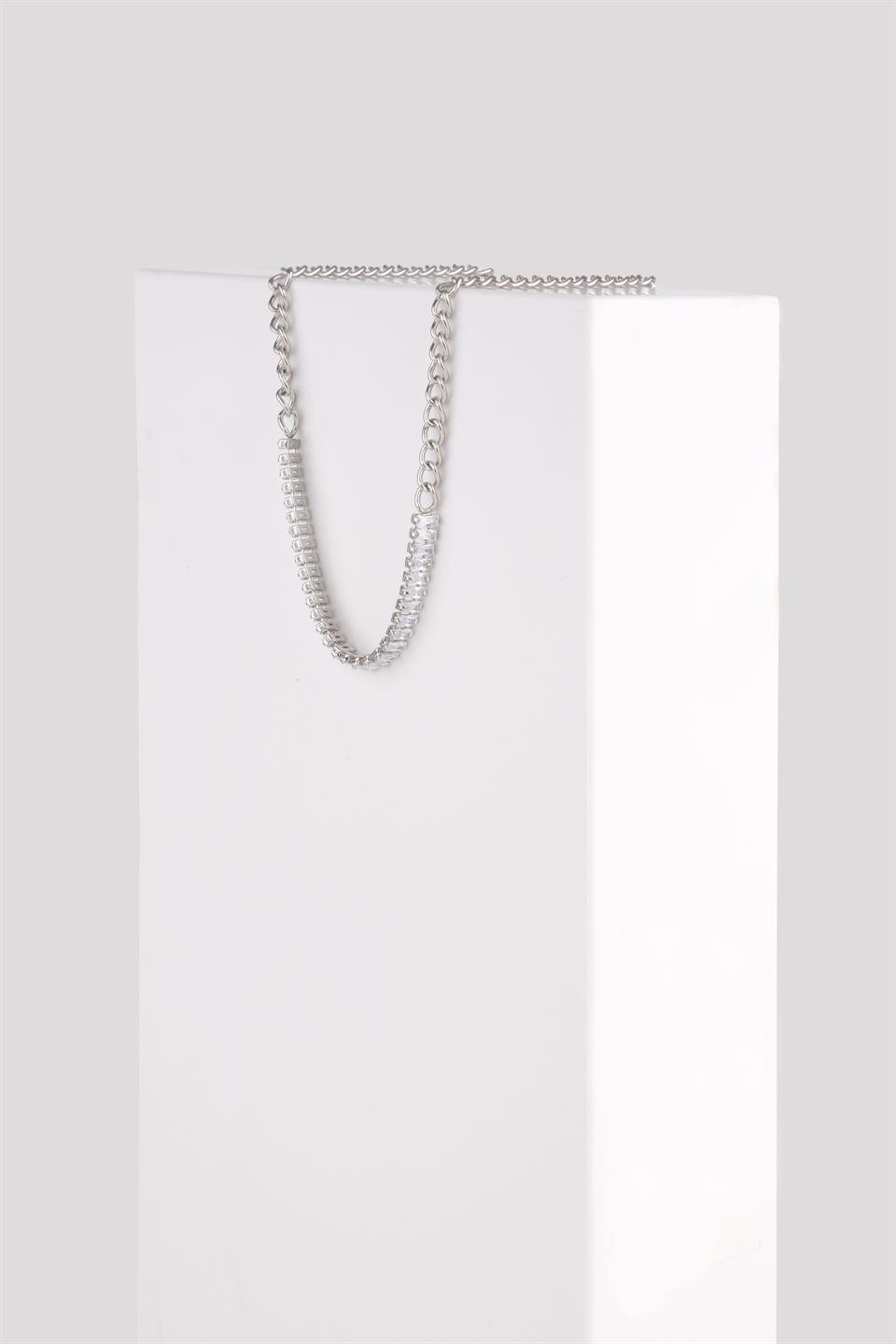 GIULIA  SILVER  STEEL NECKLACE 