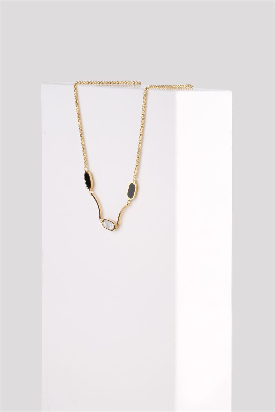 STELLA  GOLD   STEEL NECKLACE 