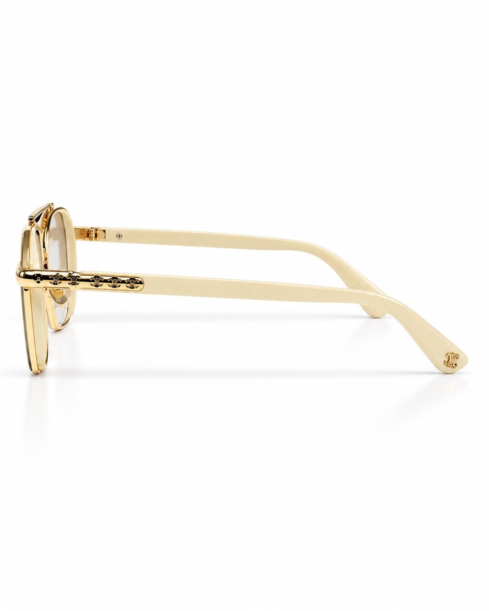 Güneş Gözlüğü Kadın & Erkek UV400 Cam Orjinal CE Belgeli Krem RE0039W