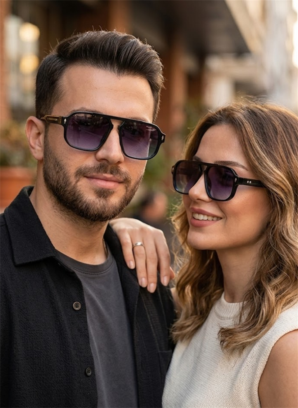Royal Eyewear Re1009 Degrade Siyah Güneş Gözlüğü 