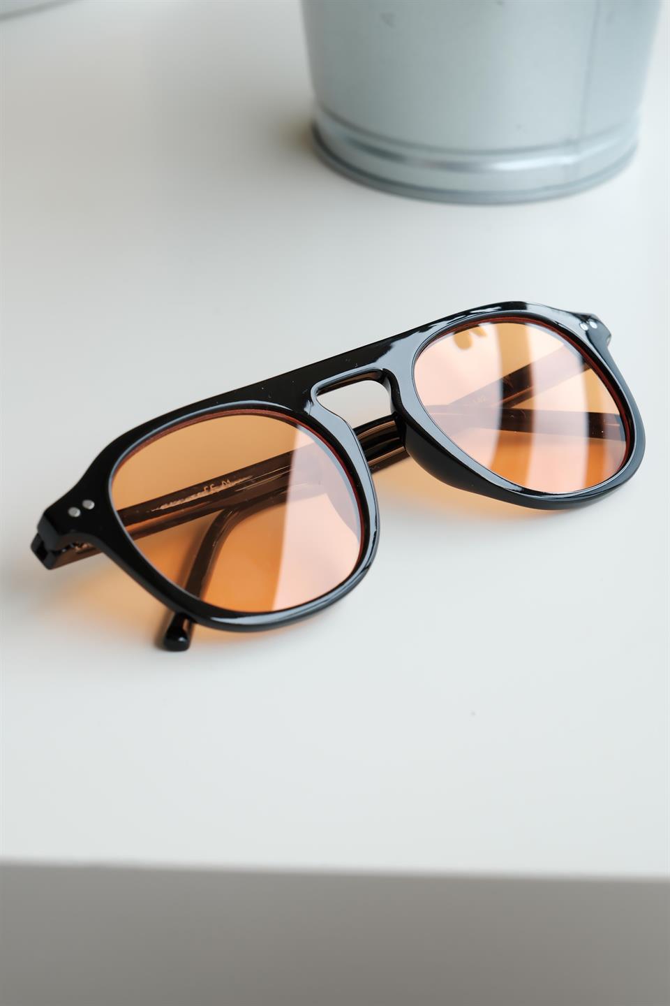 Royal Eyewear Re1107 Siyah Turuncu Güneş Gözlüğü 