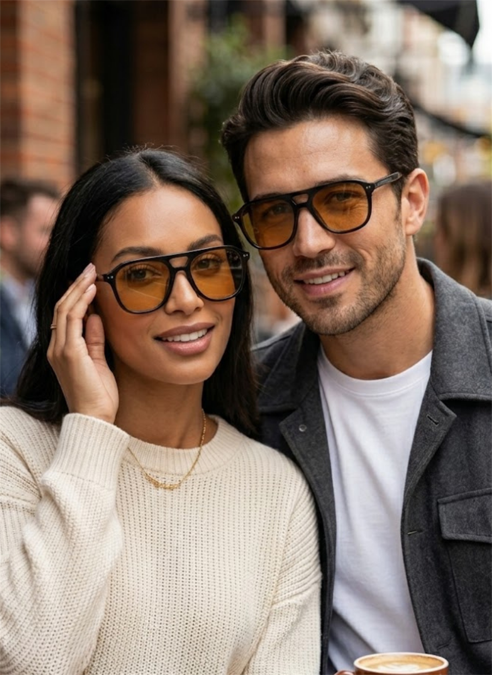 Royal Eyewear Re1107 Siyah Turuncu Güneş Gözlüğü 