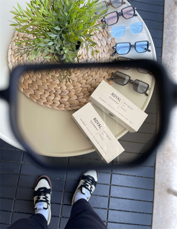 Güneş Gözlüğü Kadın & Erkek UV400 Cam Orjinal CE Belgeli SİYAH KAHVERENGİ RE2215W