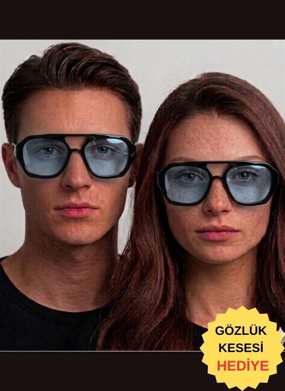 Royal Eyewear Re2707 Siyah Mavi Güneş Gözlüğü 