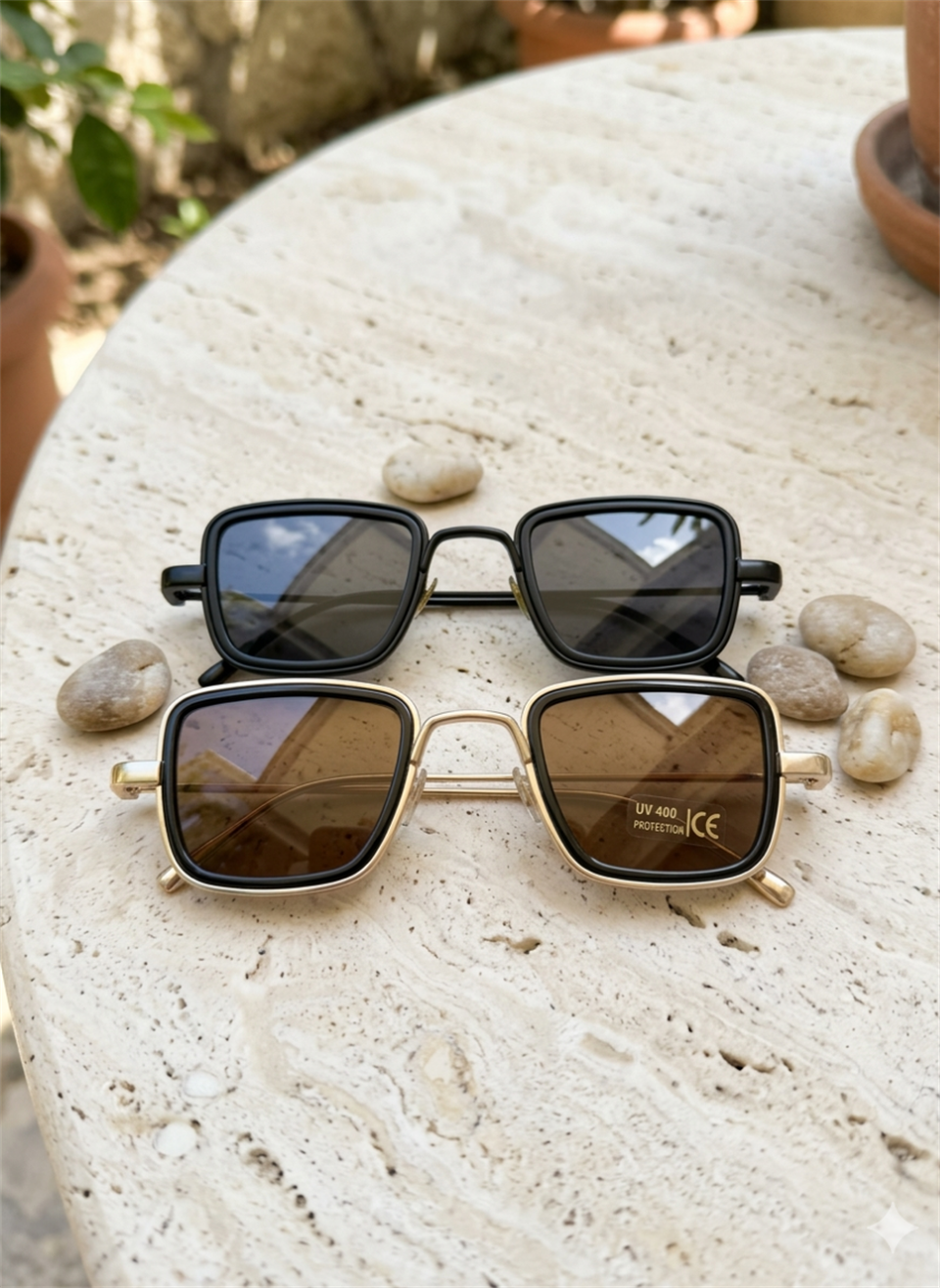 İkili Set Ex657 Gold Kahve-Siyah Güneş Gözlüğü