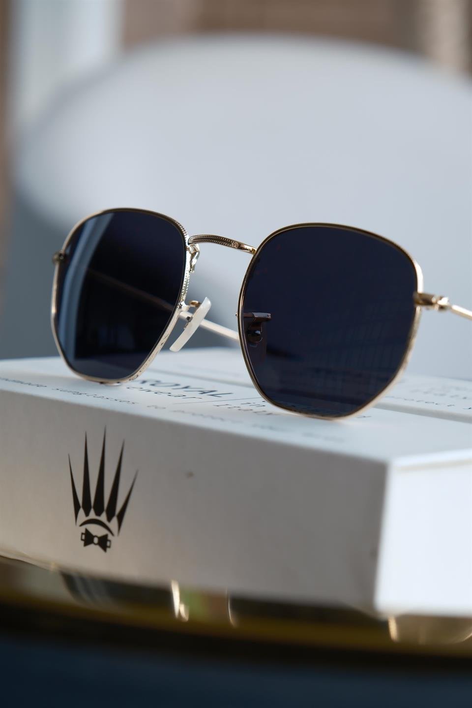 ROYAL EYEWEAR HEXA ROUND GOLD BLACK UNISEX 