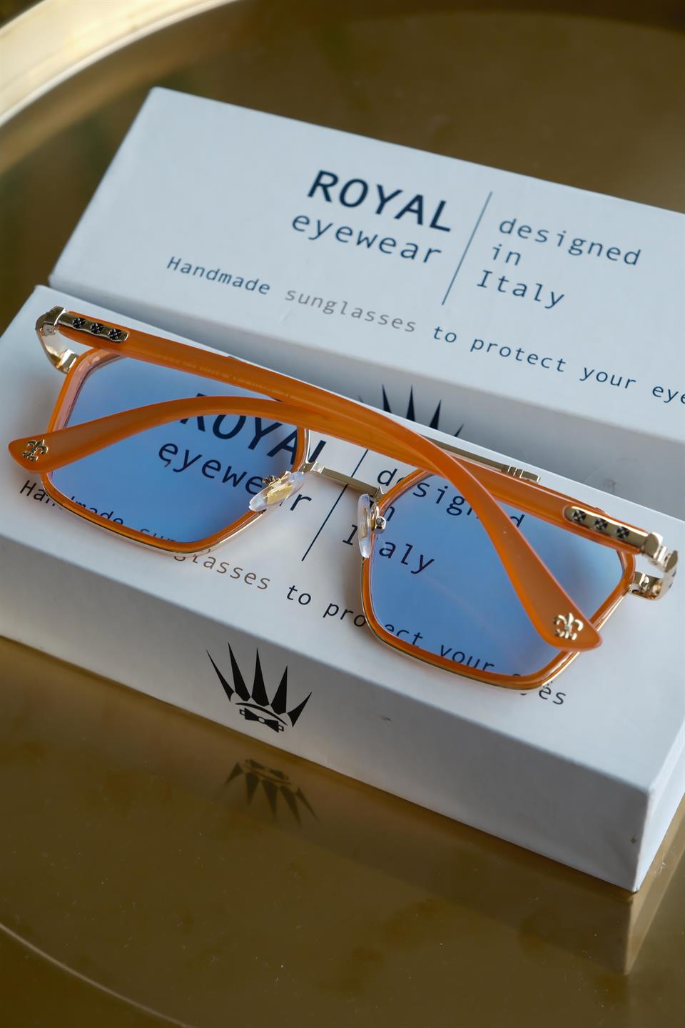 ROYAL EYEWEAR RE0039 Turuncu -Gold GÜNEŞ GÖZLÜĞÜ