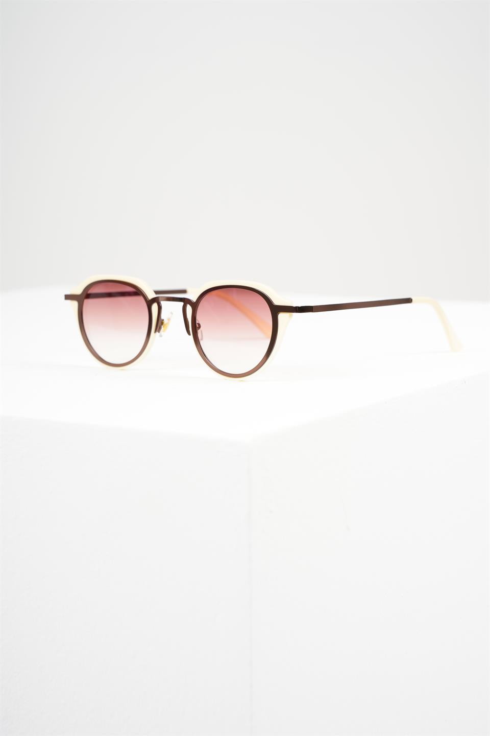 ROYAL EYEWEAR RE0088 CREAM BROWN UNISEX 