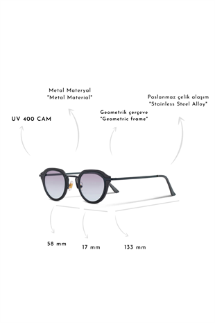 ROYAL EYEWEAR RE0088 SİYAH UNİSEX GÜNEŞ GÖZLÜĞÜ