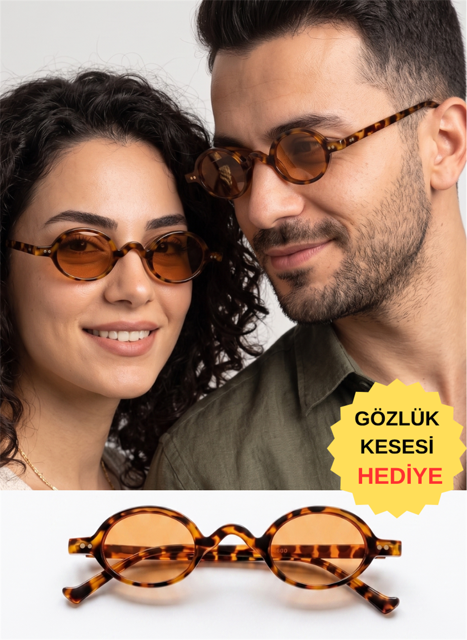 Royal Eyewear RE012 Leopar Turuncu Güneş Gözlüğü