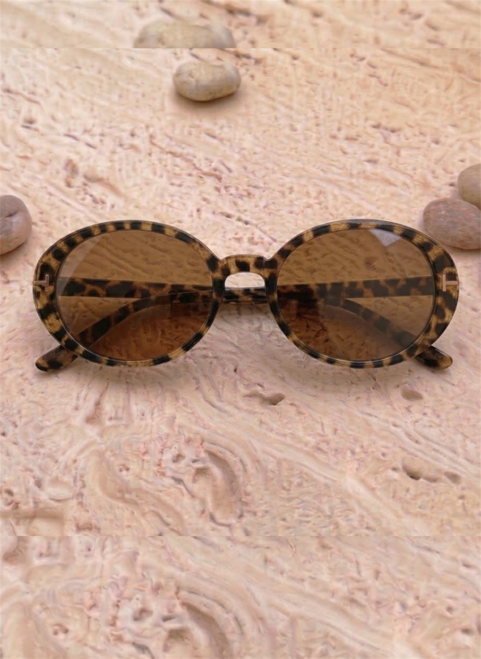 Royal Eyewear RE1027 Leopar Kahve Güneş Gözlüğü