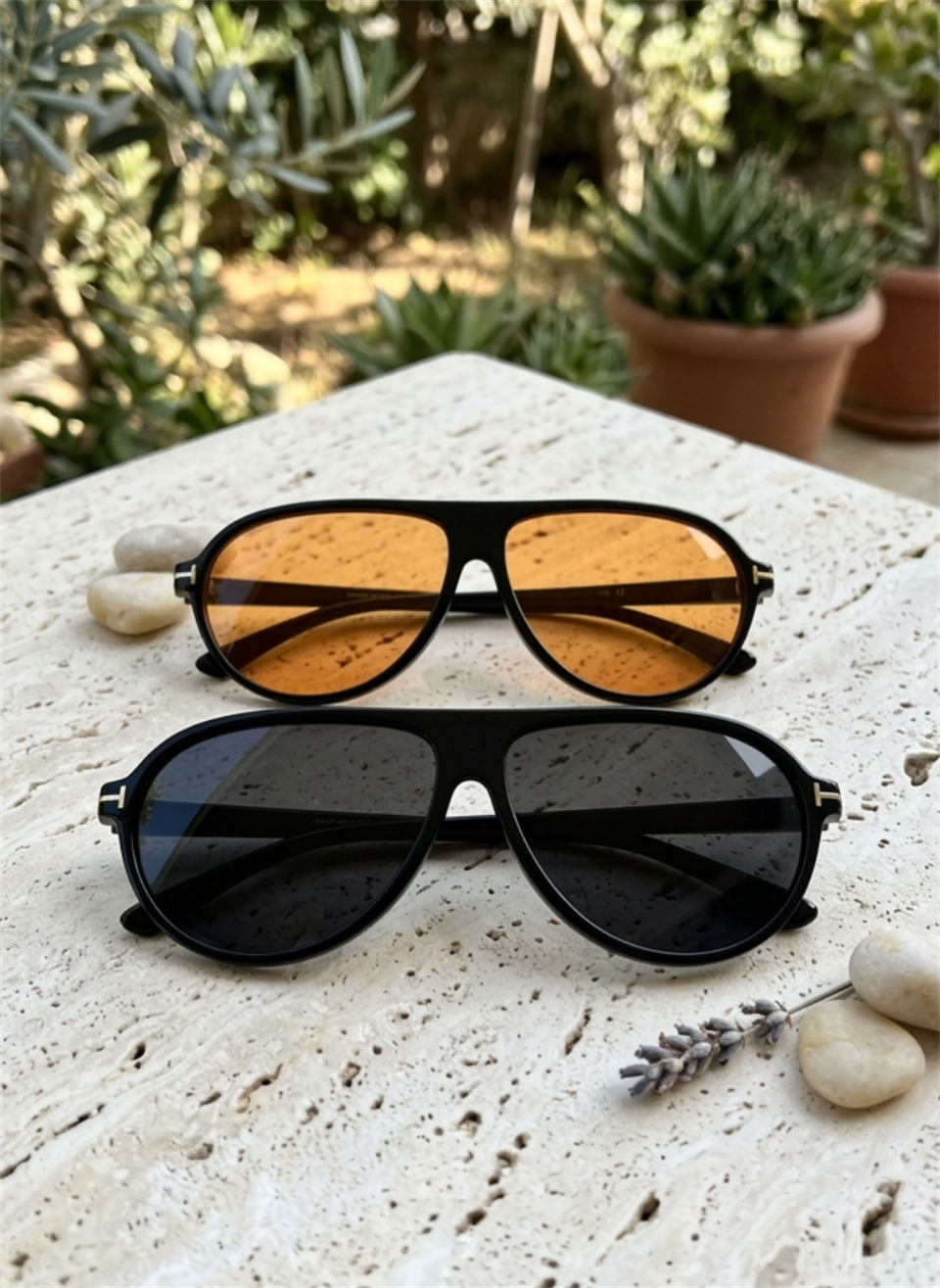 İkili Set RE1048 Siyah--Siyah Turuncu Güneş Gölüğü