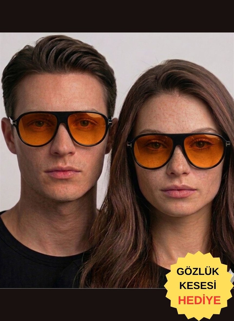 Royal Eyewear RE1048 Siyah Turuncu  Güneş Gözlüğü