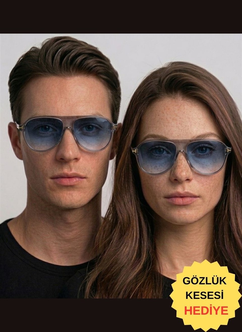 Royal Eyewear RE1048 Gri Mavi Güneş Gözlüğü