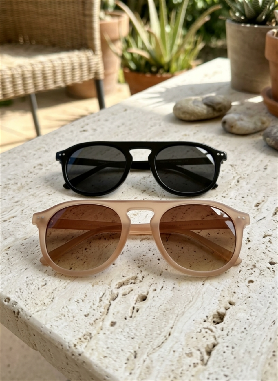 İkili Set RE1107 Siyah-Rose Güneş Gölüğü