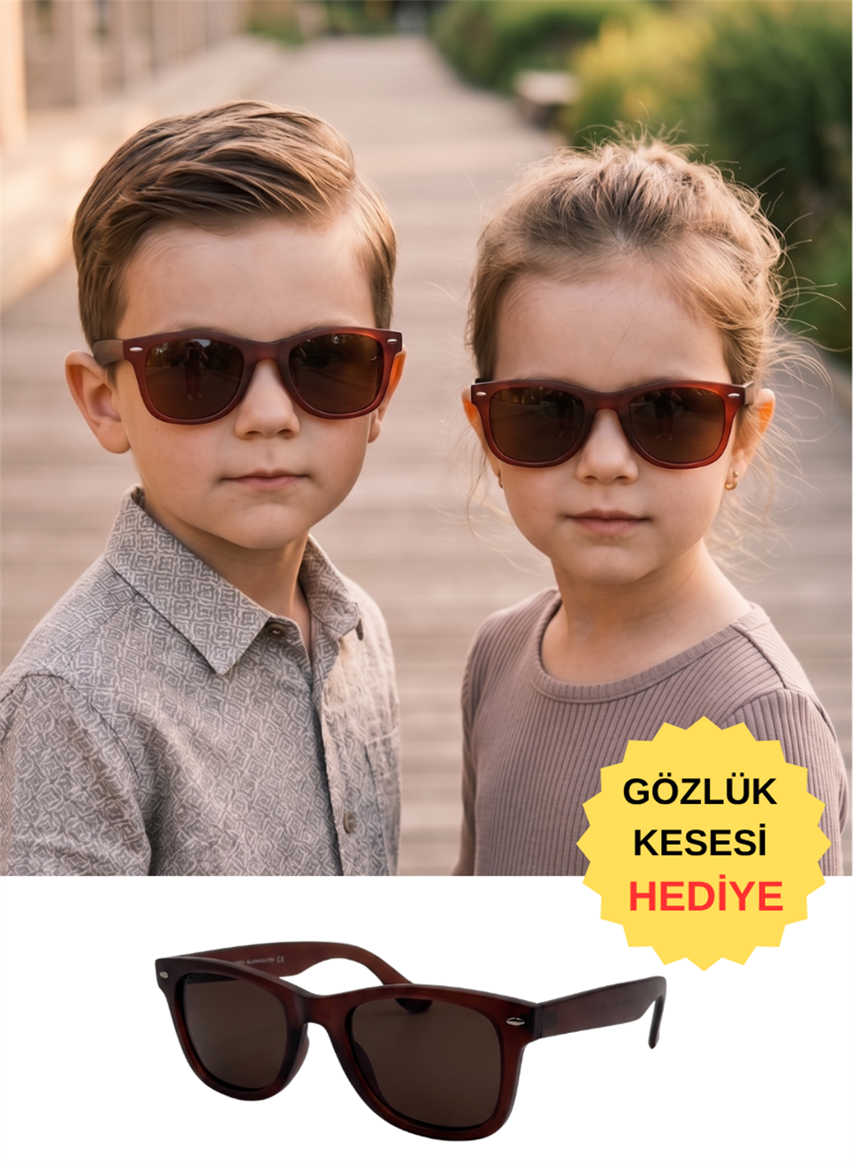 Royal Eyewear RE1920 Kahverengi Çocuk  Güneş Gözlüğü
