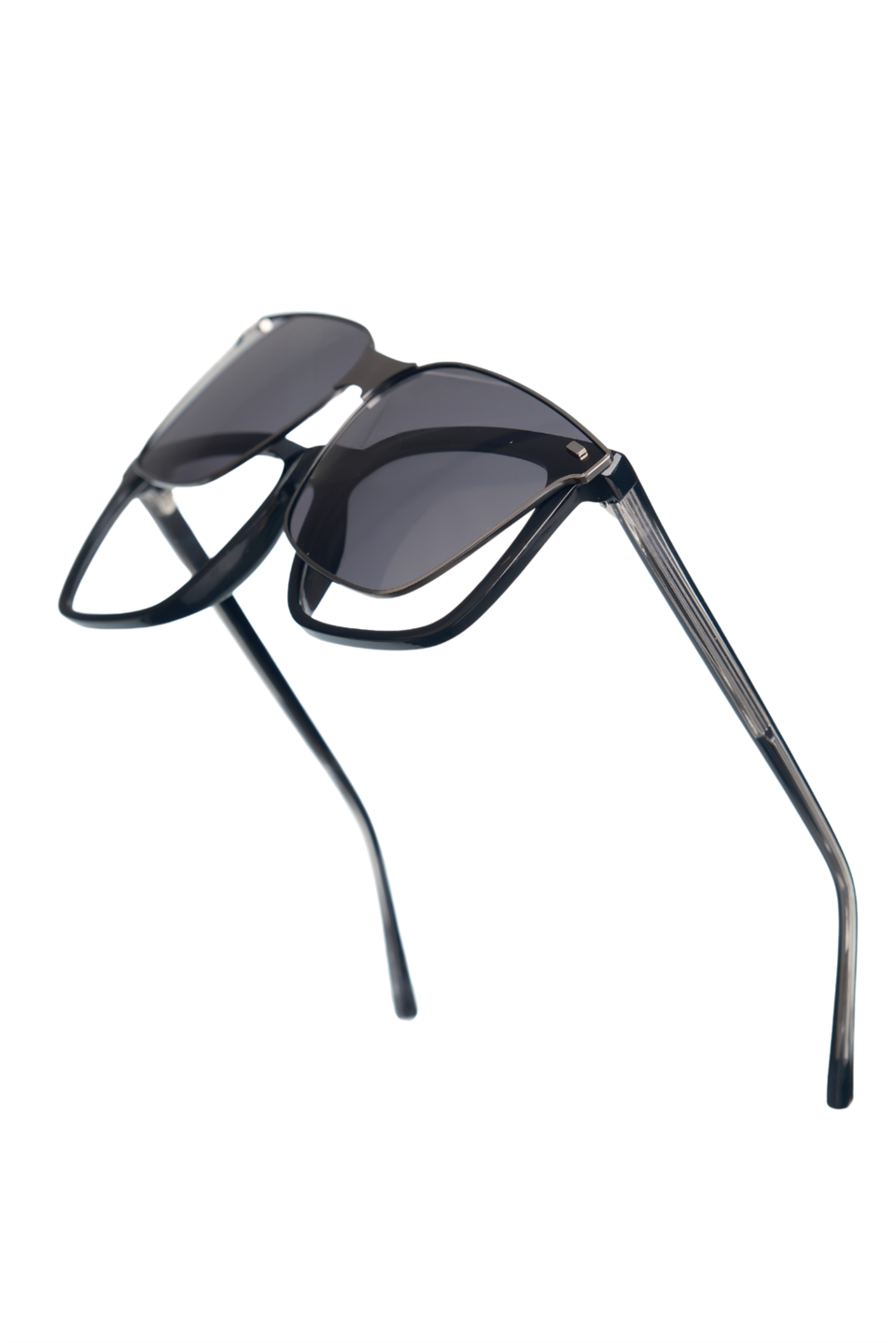 ROYAL EYEWEAR RE98020 MIKNATISLI ÖN ÇERÇEVESİ ÇIKARILABİLEN SİLVER SİYAH GÜNEŞ GÖZLÜĞÜ