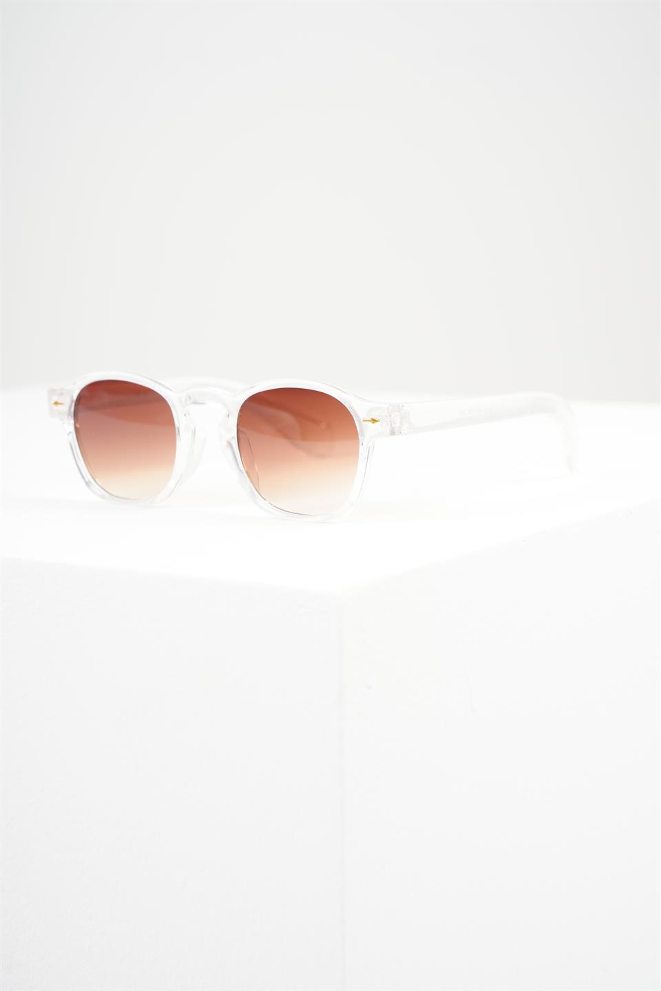 ROYAL EYEWEAR RE982 TRANSPARENT BROWN UNISEX SUNGLASSES