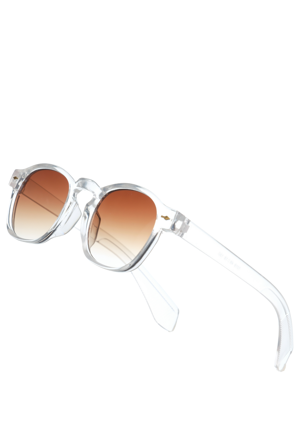 ROYAL EYEWEAR RE982 TRANSPARENT BROWN UNISEX SUNGLASSES