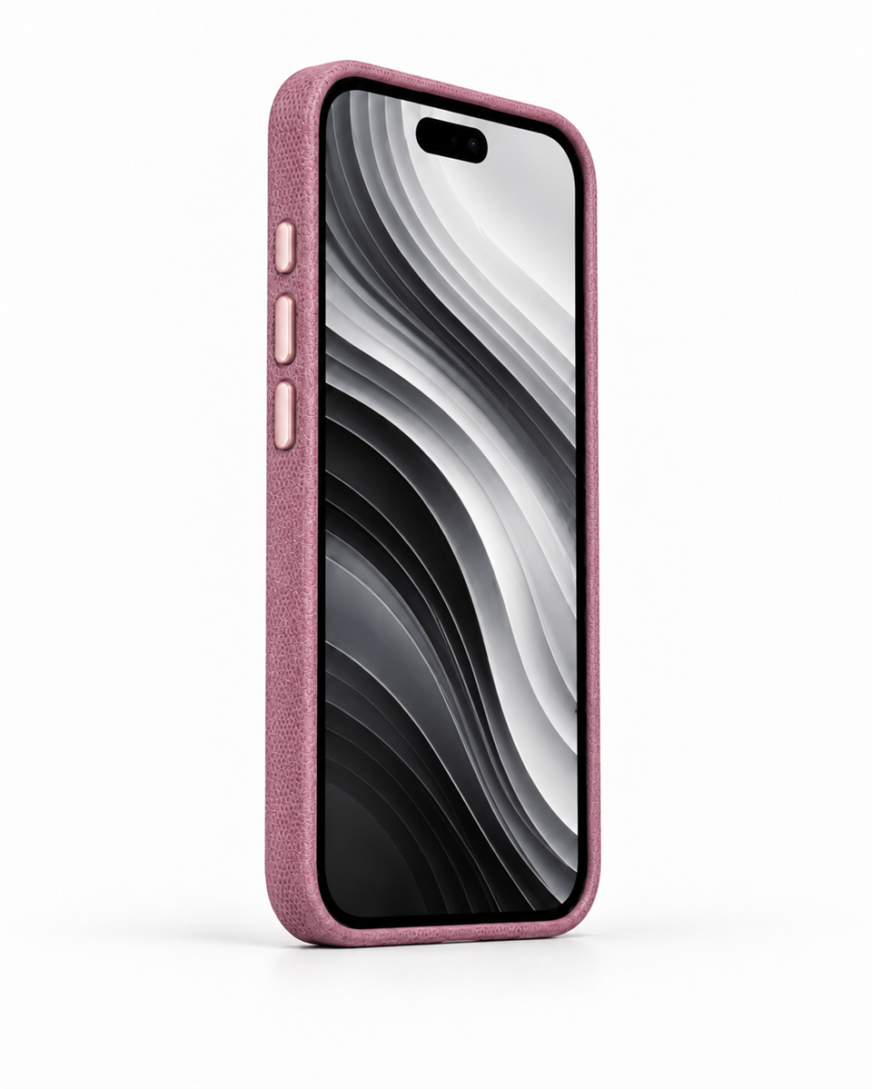 Nova Iphone 16 Deri Kartlıklı Telefon Kılıfı Pembe Şık ve Koruyucu