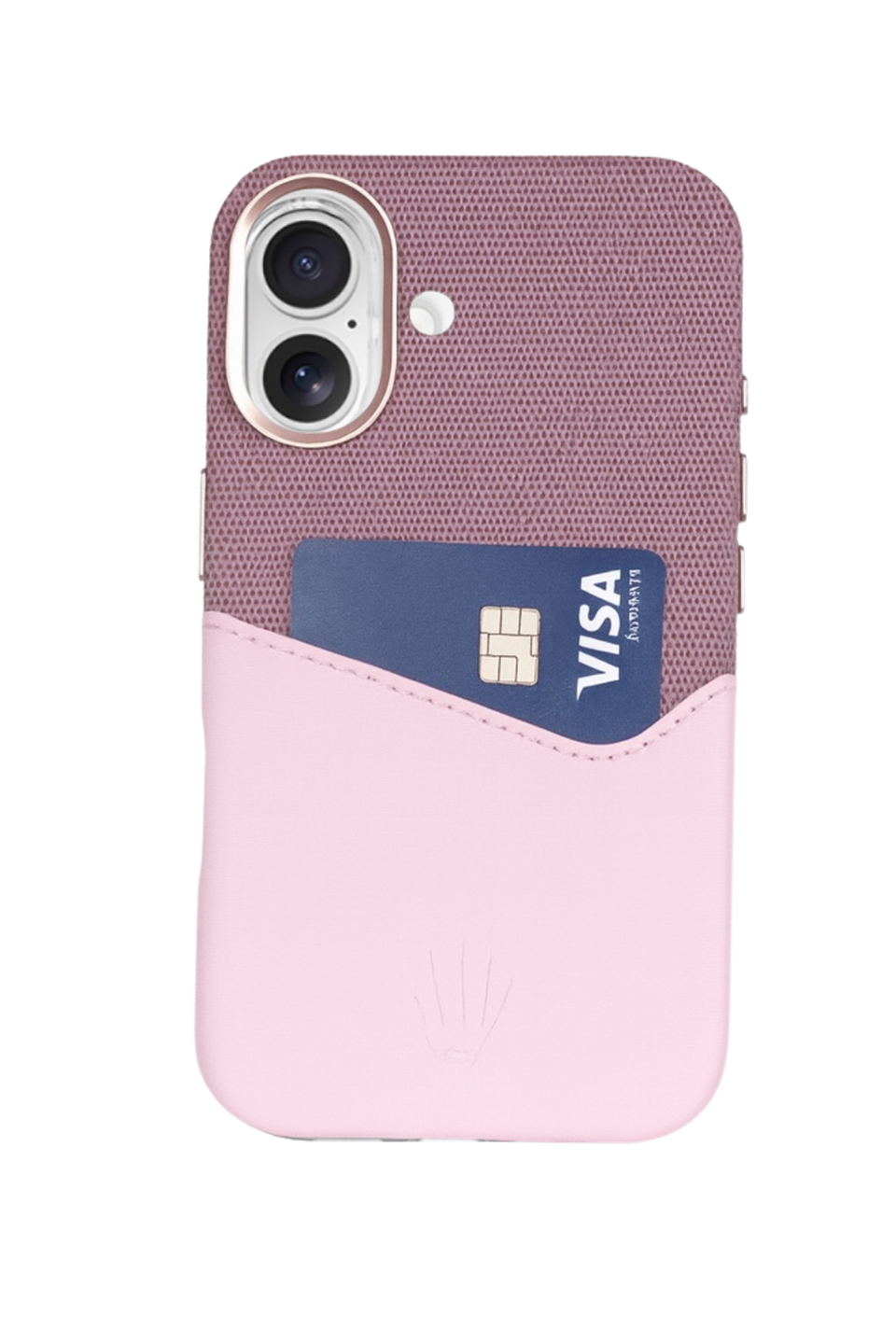 Nova Iphone 16 Deri Kartlıklı Telefon Kılıfı Pembe 