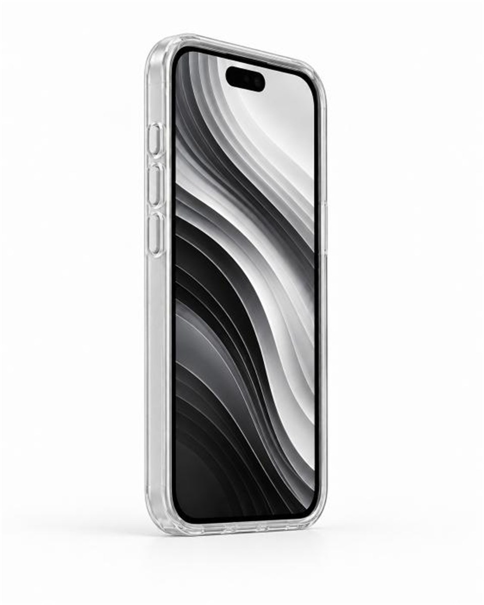 Silicone case  Iphone 16 Pro Beyaz Kılıf Magsafe Özellikli Şeffaf Sert Pc Embos Kılıf+Kamera Koruyucu+Kartlık