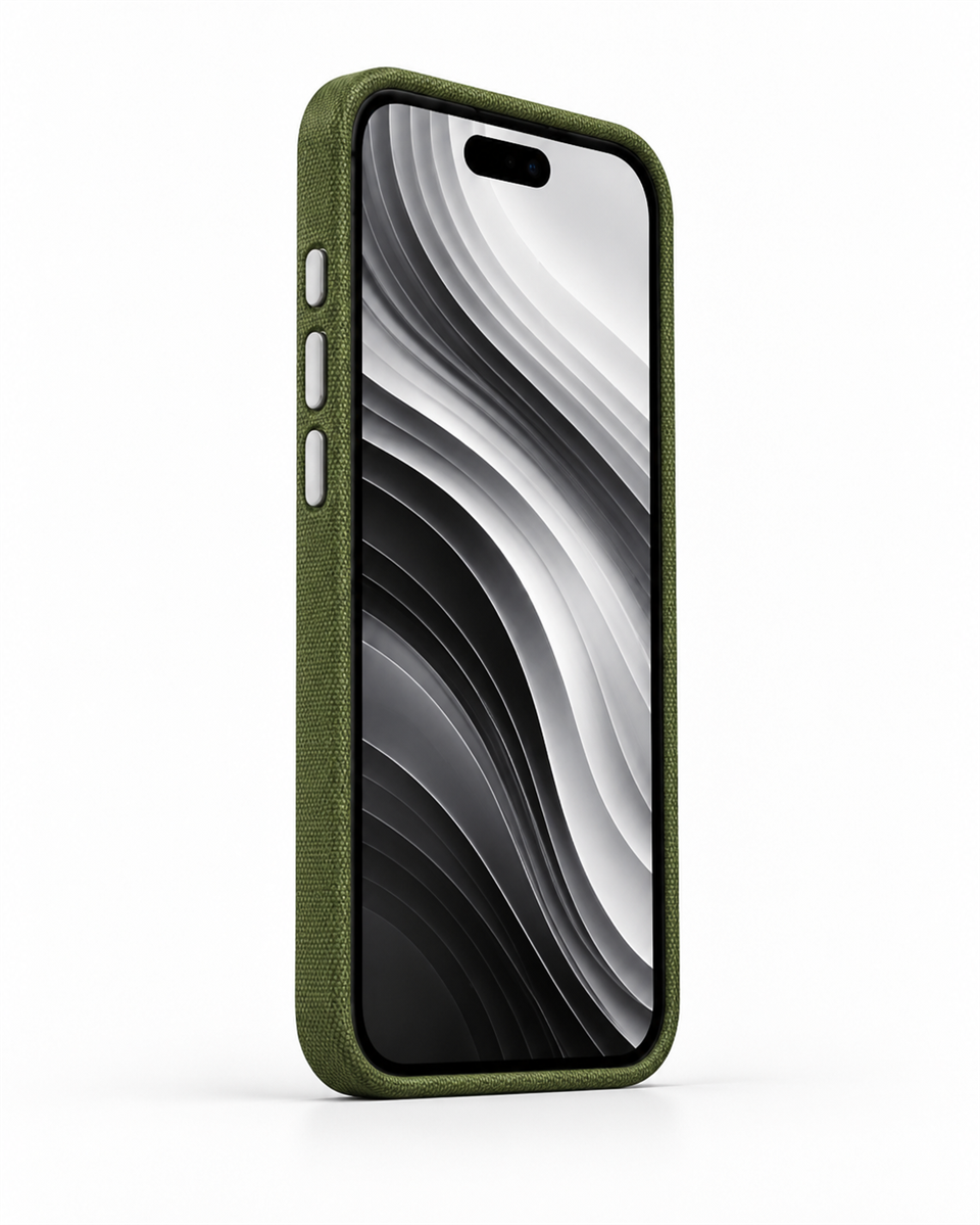 Nova Iphone 16 Pro Deri Kartlıklı Telefon Kılıfı Yeşil-Beyaz Şık ve Koruyucu